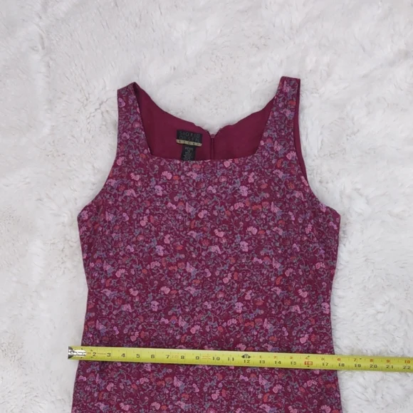SIGRID OLSEN Floral Sleeveless Dress in Red and Purple - Picture 14 of 17